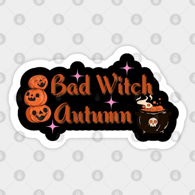 Bad Witch Autumn Sticker by Spatski